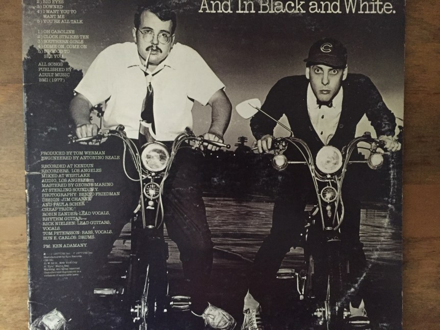 Cheap Trick And In Black and White Back Cover