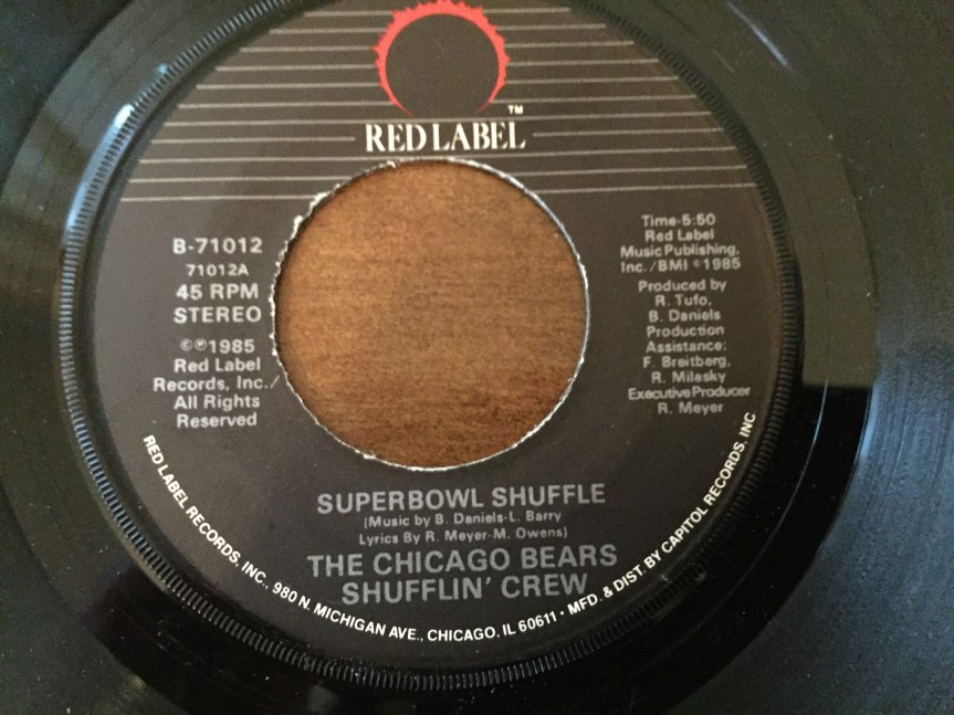 Chicago Bears Super Bowl Shuffle label