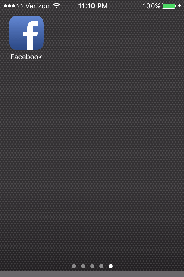 Facebook on iphone